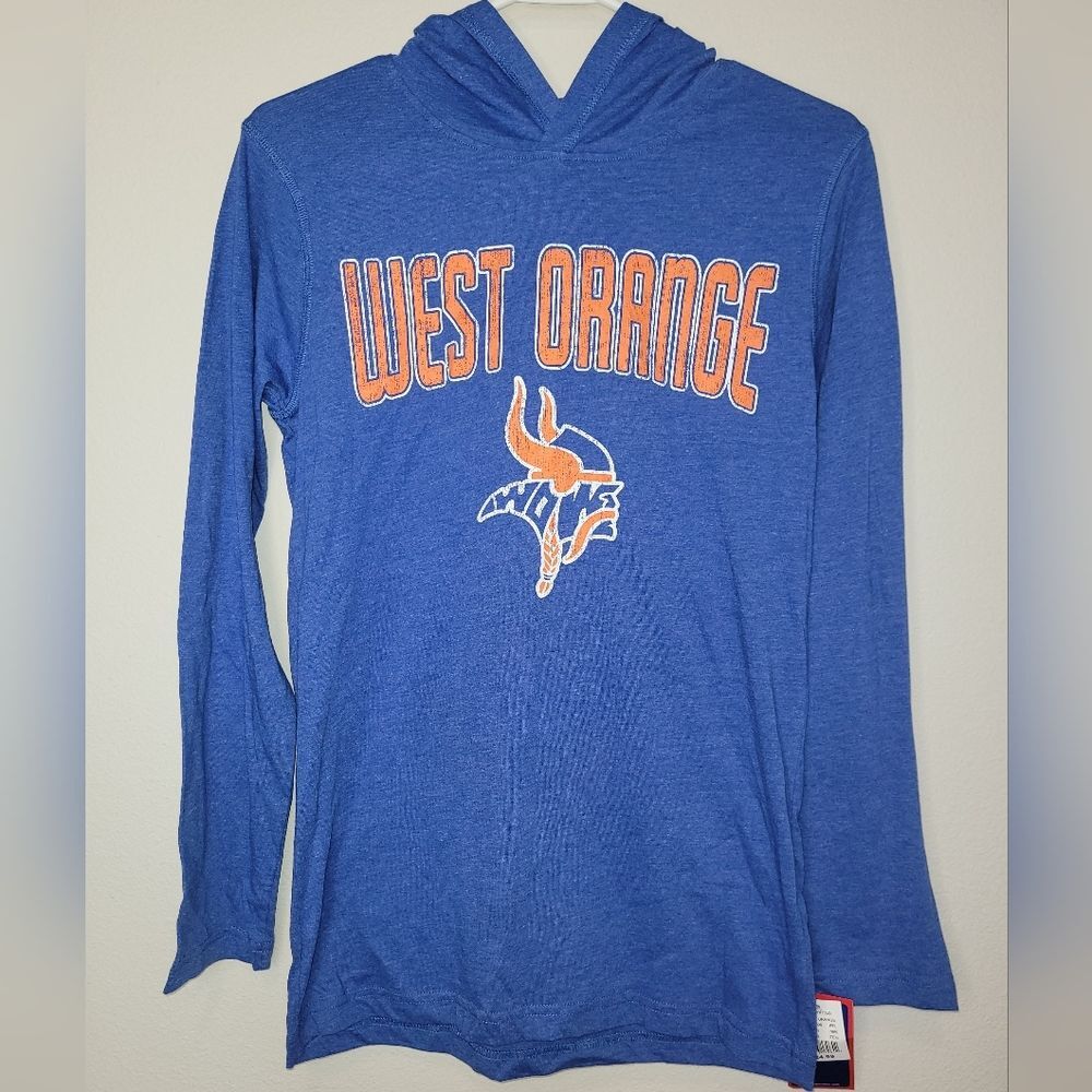 NWT West Orange High School Long Sleeved Hooded TShirt Size Small